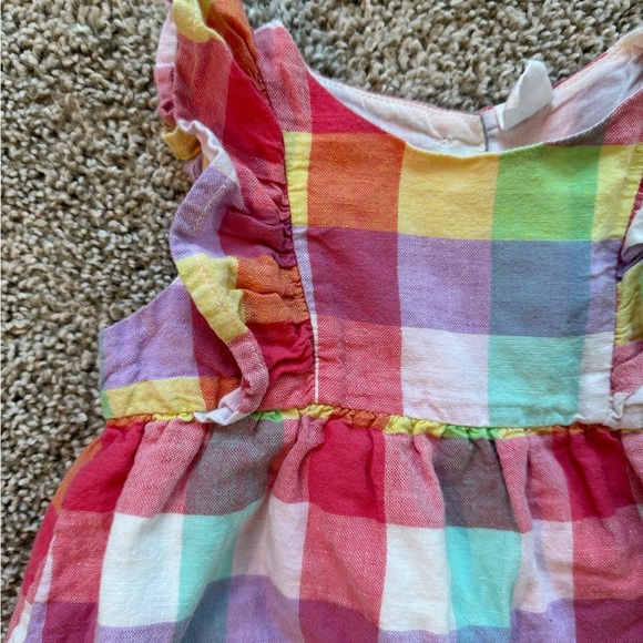 Gap baby girl dress plaid dress bright colors summer dress size 6-12 months - Picture 3 of 6